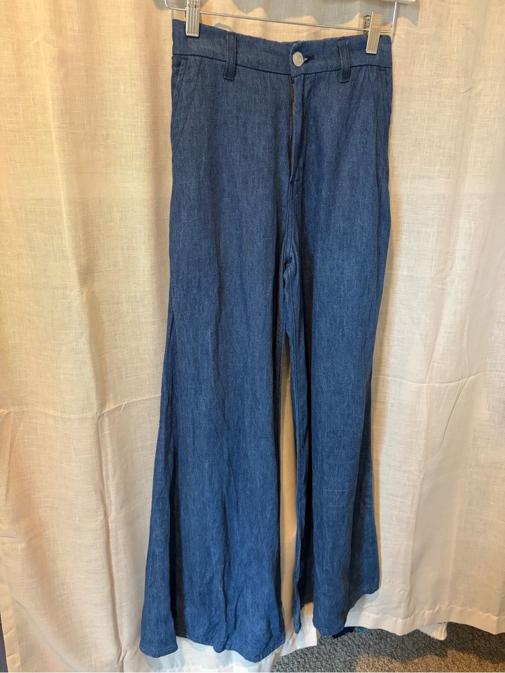 Emerson Fry Deep Indigo Wide-Leg Denim Pants